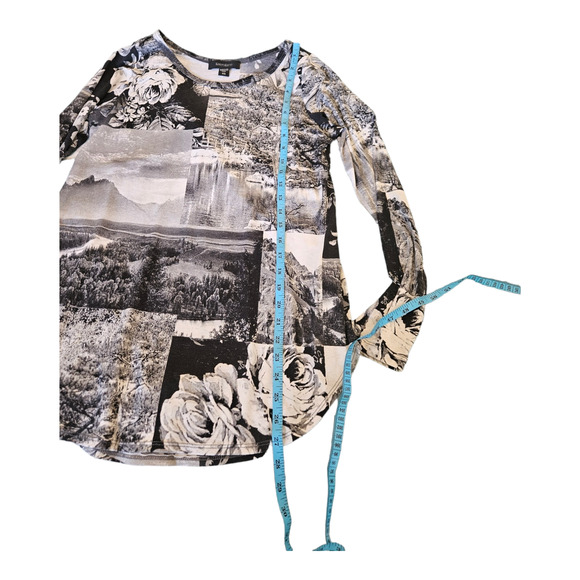 Karen Kane XS  Black And White Long Sleeve Shirt - Picture 7 of 8